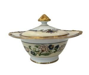 Antique EPIAG Czechoslovakia Covered Bowl New Yorke Pattern 1920s AS-IS